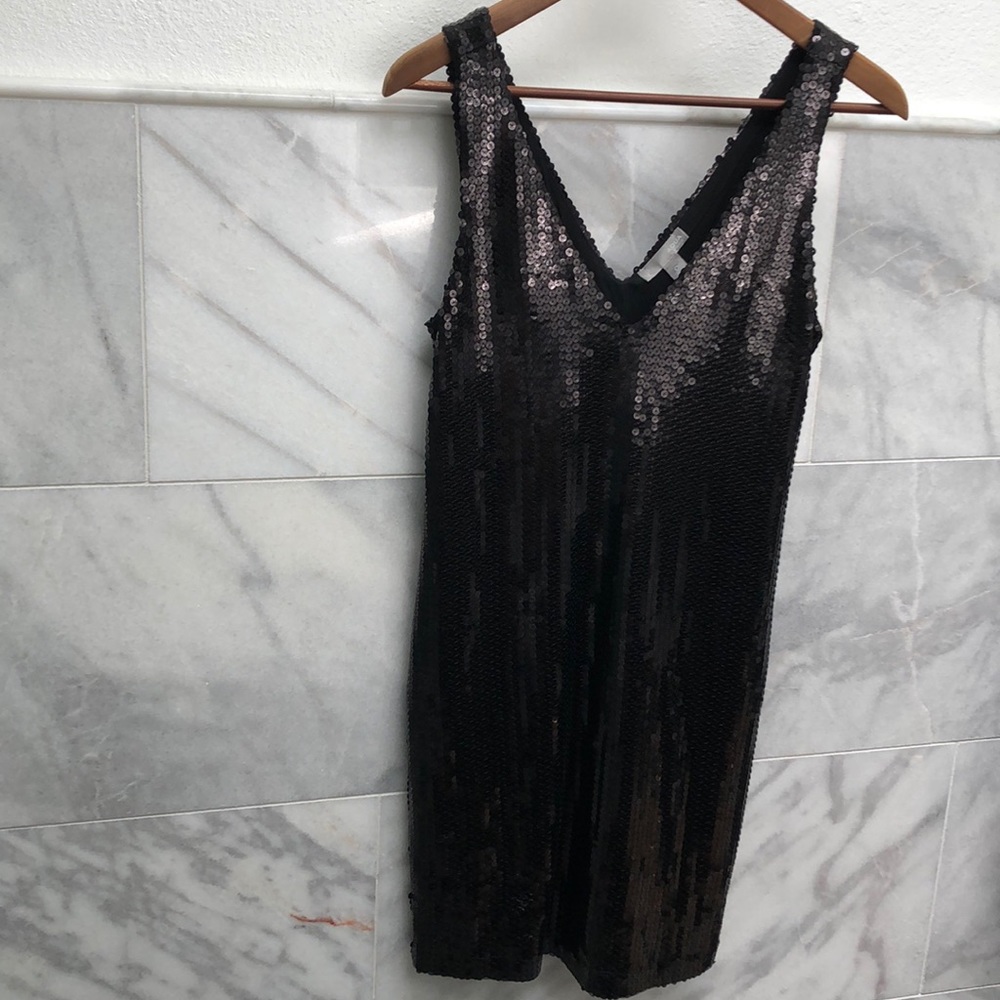 NWOT Black sequin dress